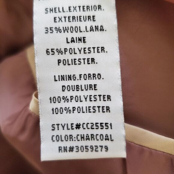 Thread & Supply Charcoal Gray Pea Coat - Picture 10 of 11